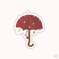 Sticker Parapluie Fleuri