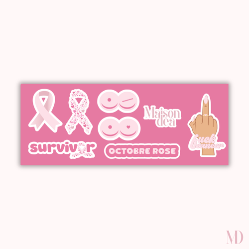 Planche de stickers Octobre Rose - Édition limitée